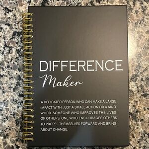 Black and Gold Spiral Notebook